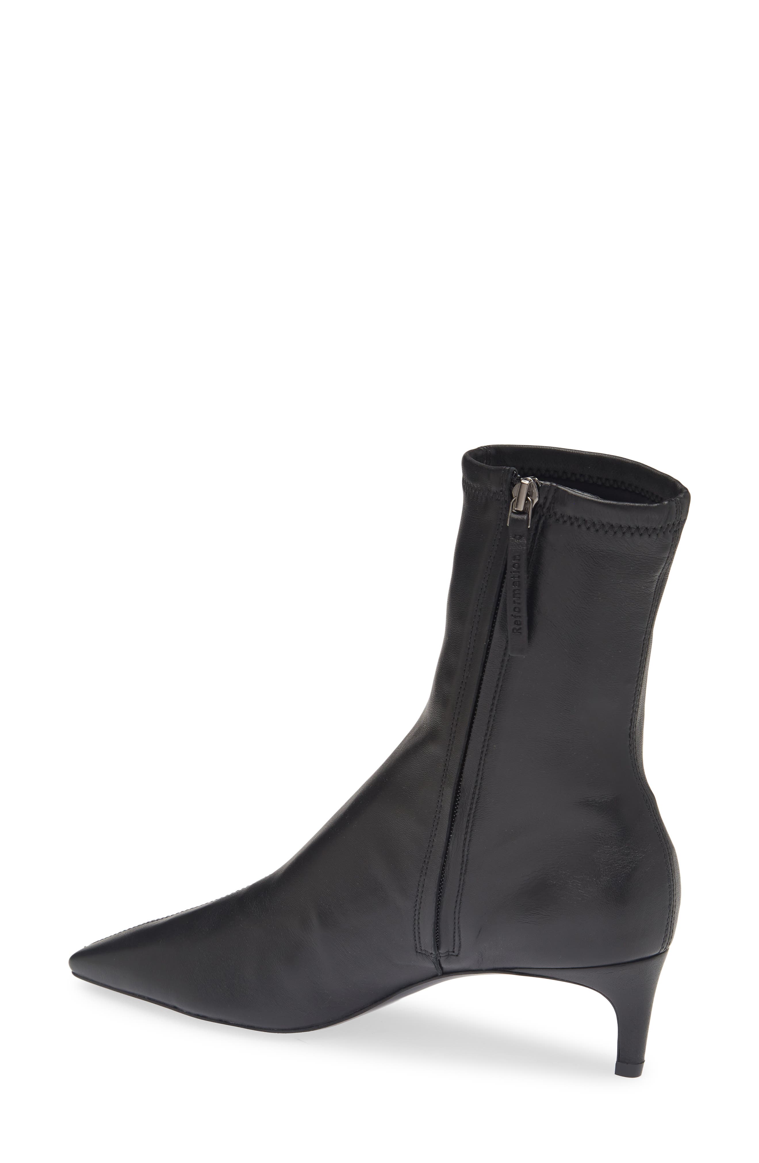 Remy Stretch Leather Ankle Boot, Alternate, color, BLACK STRETCH LEATHER