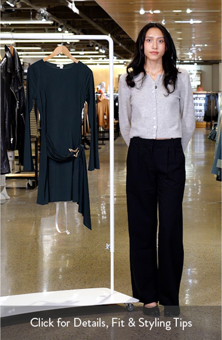 Long Sleeve Draped Minidress, sales video thumbnail