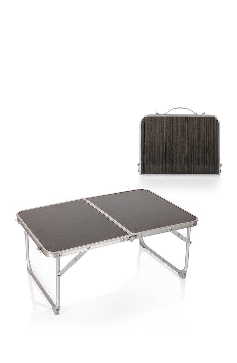 Picnic Time Concert Table Mini Portable Table, Alternate, color, Brown