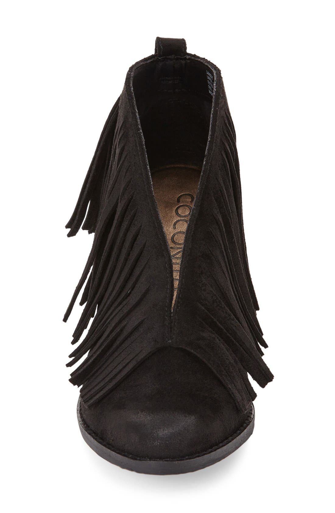 Matisse Lambert Fringe Bootie (Women), Alternate, color, BLACK SUEDE