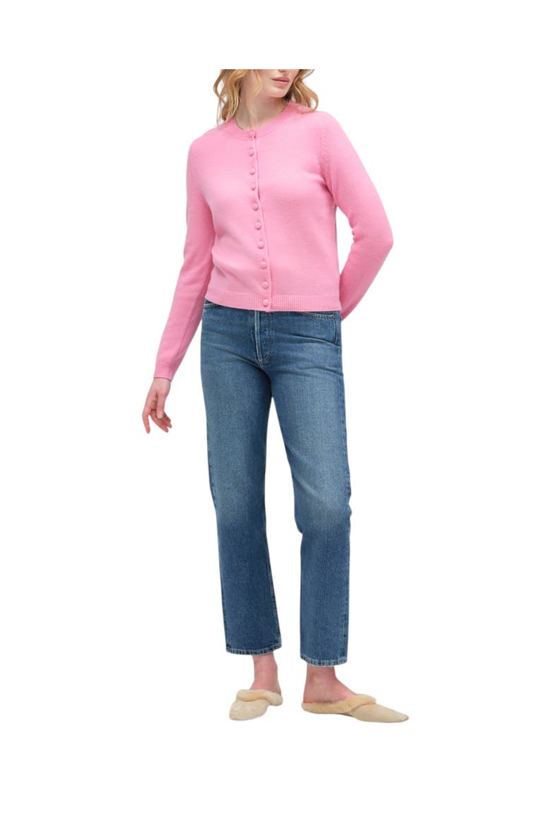 Pure Cashmere Camille Cardigan, Alternate, color, Flamingo Pink