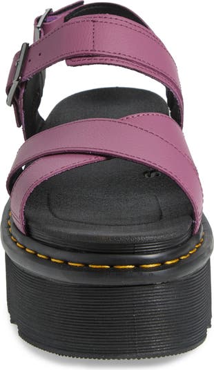【DR. MARTENS】Voss II Quad Strappy Platform Sandal Dr. Martens Voss II Quad Women's Leather Strap Platform