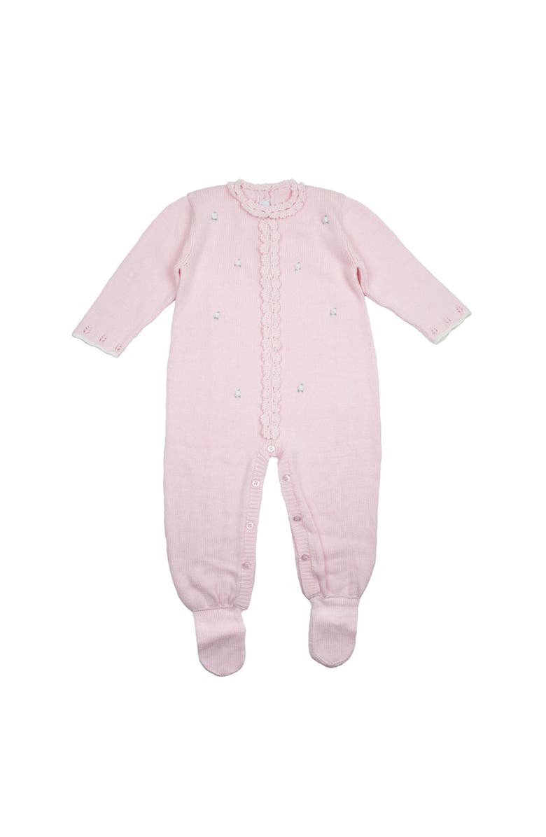 Cuclie Rosette Knit Footie, Main, color,