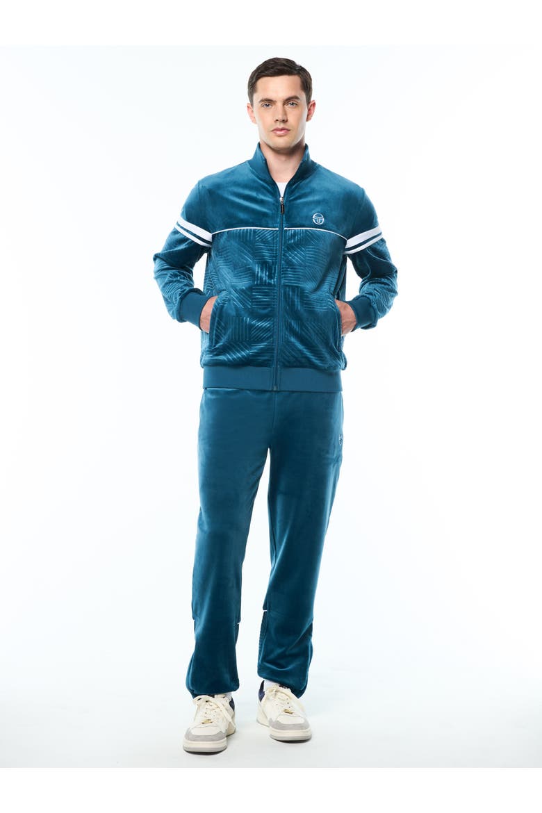 Debossed Orion Velour Track Jacket, Alternate, color, LEGION BLUE