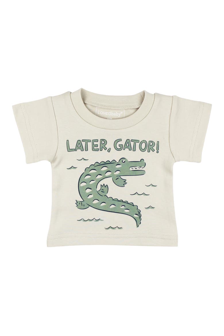Boxy Organic Cotton Graphic T-Shirt, Main, color, ALLIGATOR
