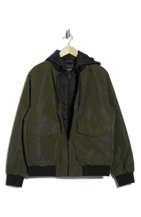Broxton Hooded Dickey Bomber Jacket