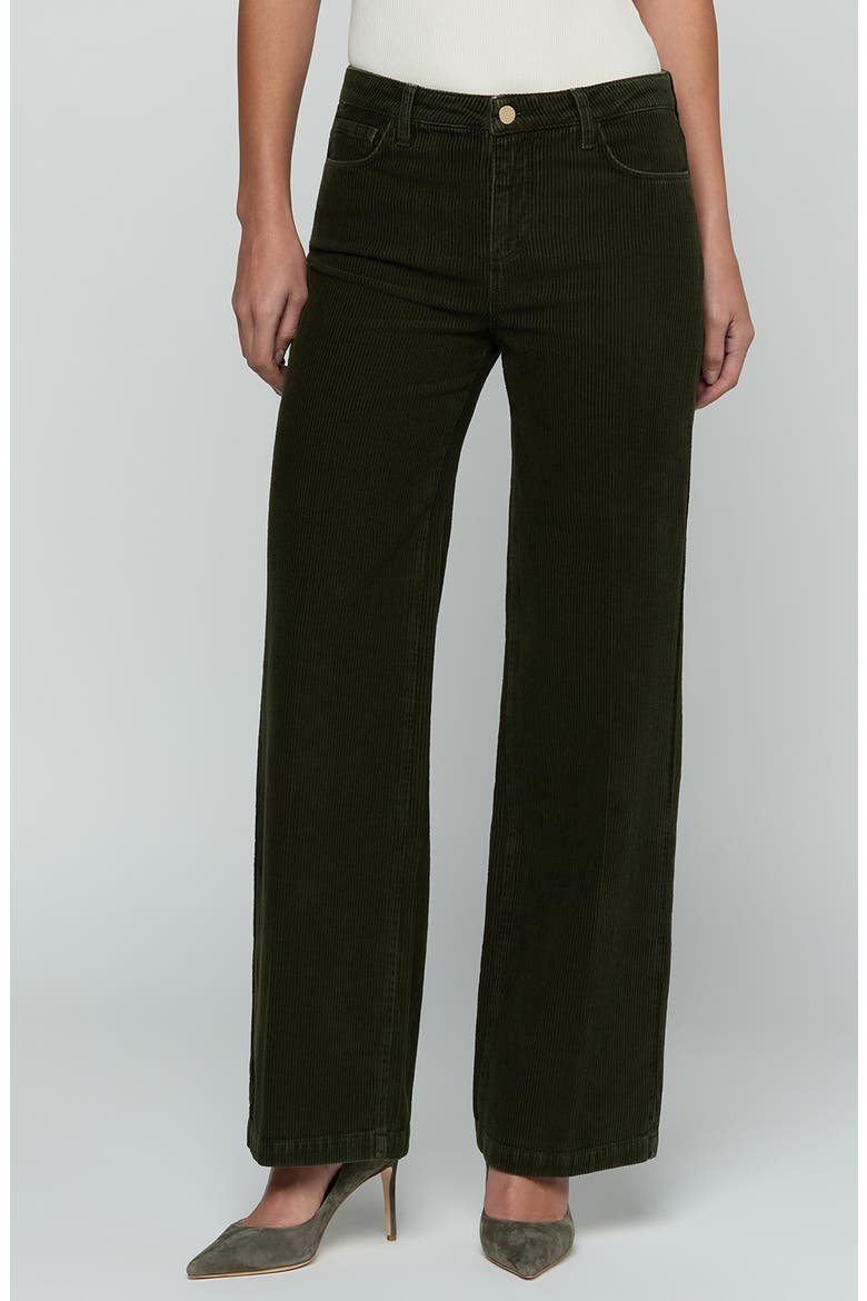 Scottie High Waist Wide Leg Corduroy Pants, Main, color, ARMY
