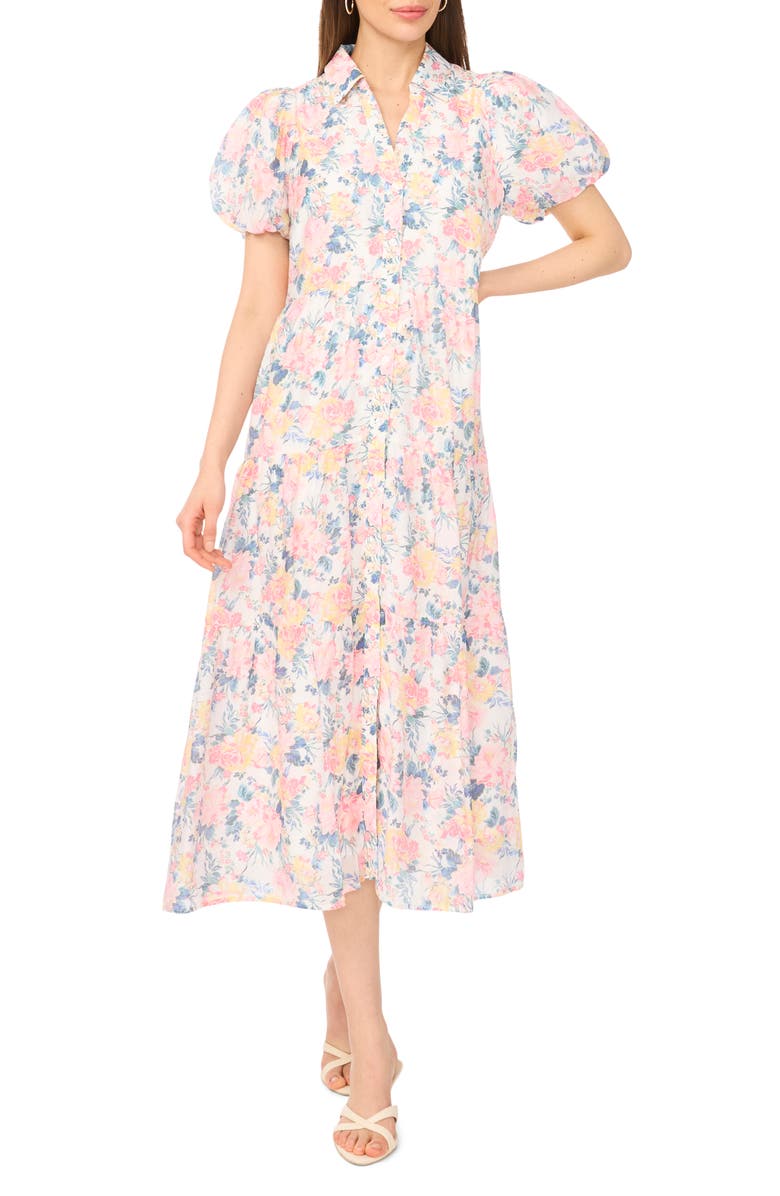 CeCe Short Sleeve Shirtdress, Main, color, Rose