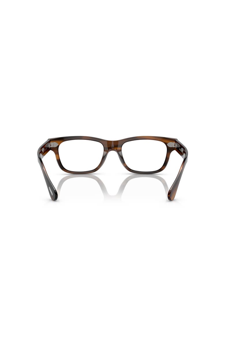 53mm Rectangle optical glasses, Alternate, color, Brown