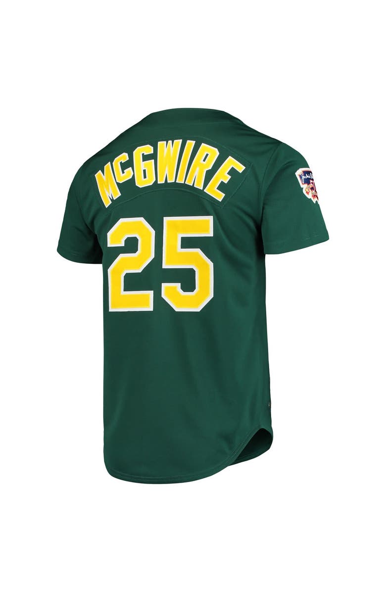 Mitchell 
Ness Men
s Mitchell 
Ness Mark McGwire Green Oakland Athletics 1997 Cooperstown Collection Authentic Jersey, Alternate, color, Green