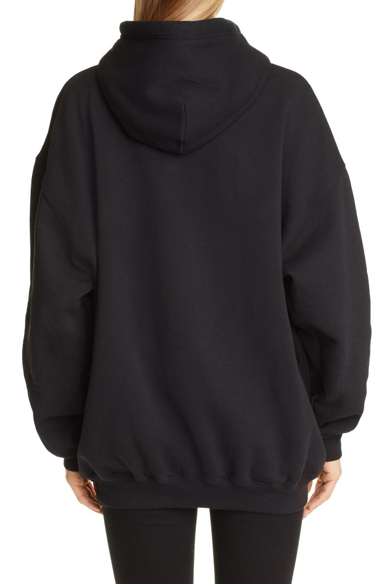 Balenciaga Oversize Logo Hoodie, Alternate, color, 