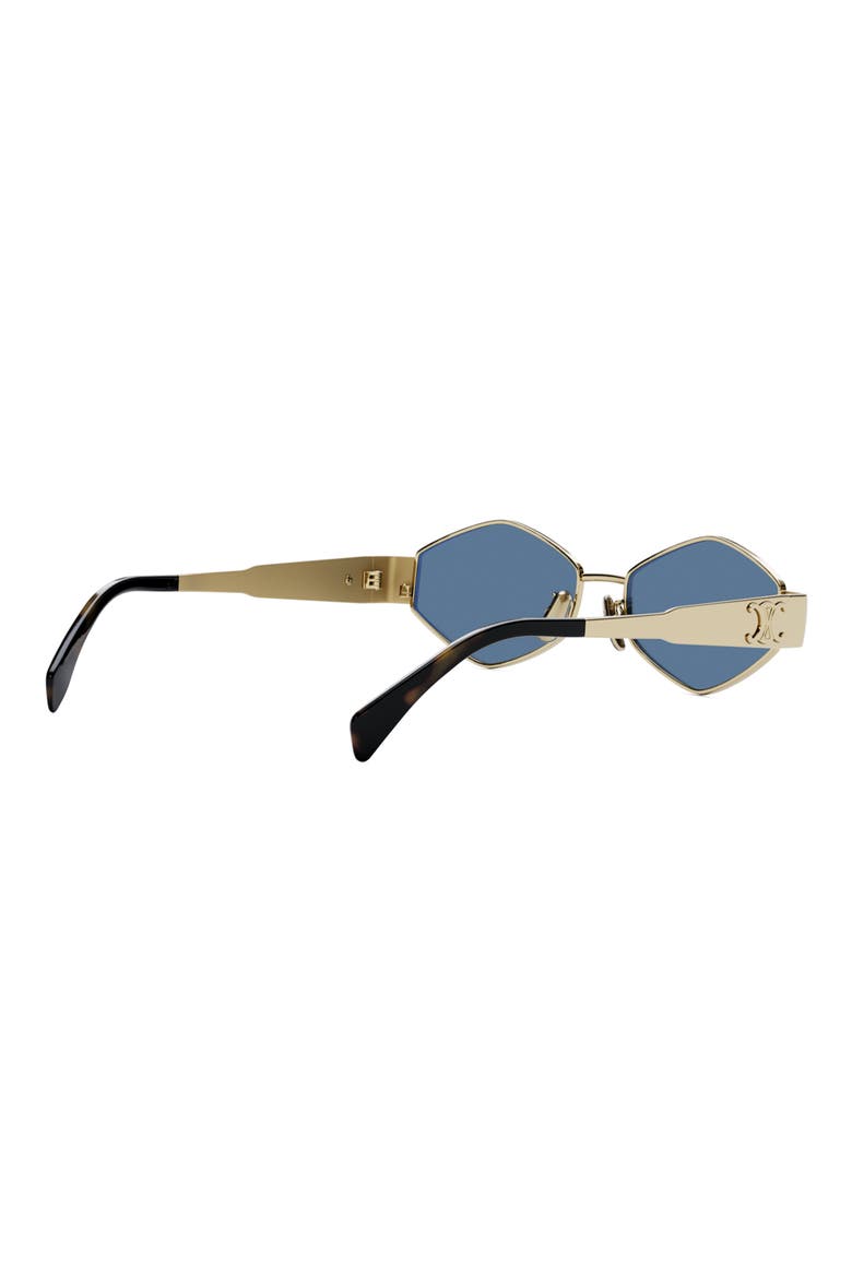 Triomphe 54mm Geometric Sunglasses, Alternate, color, SHINY ENDURA GOLD / GREEN