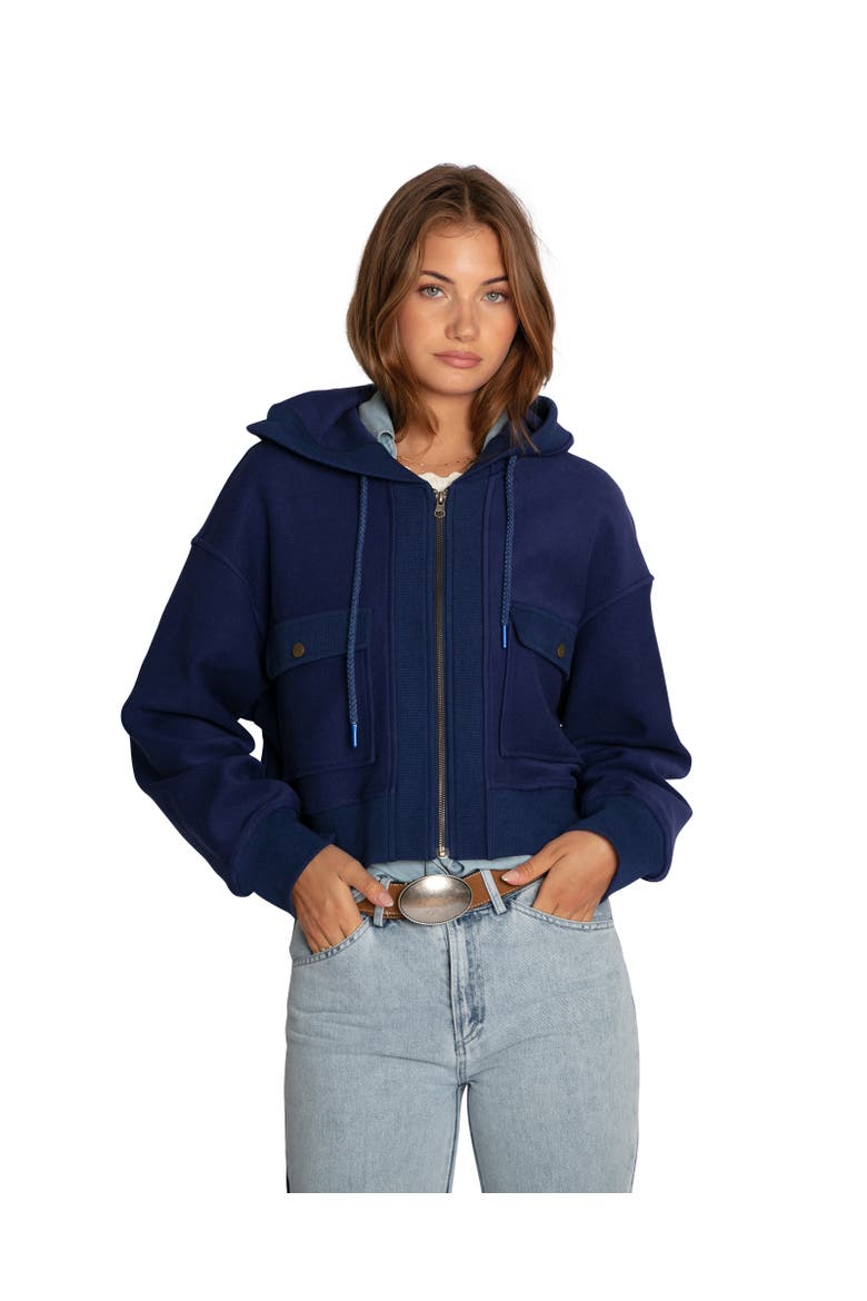 Fireside Cropped Utility Zip Jacket, Alternate, color, Navy