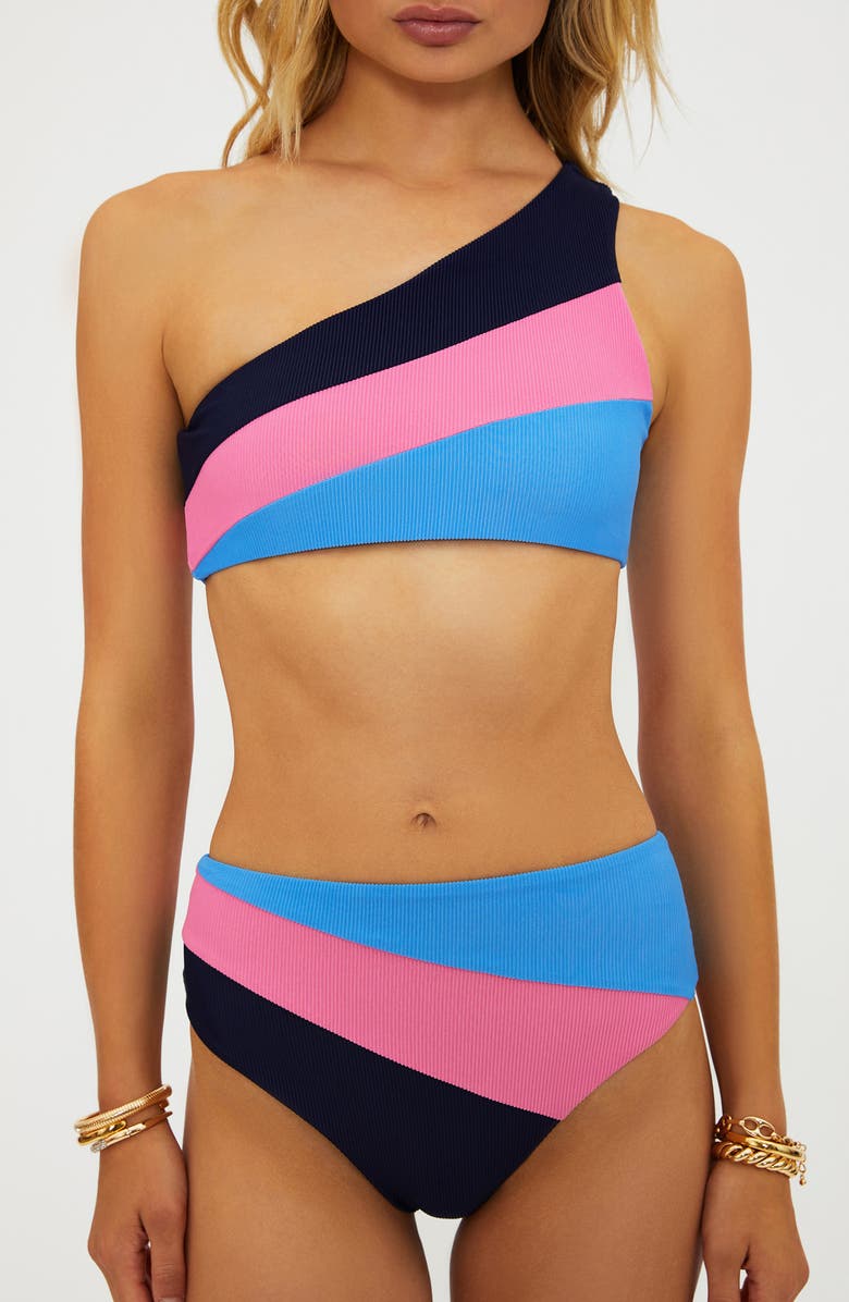 Beach Riot Evie Rib Colorblock Bikini Bottoms, Alternate, color, Paradise Harbor Colorblock