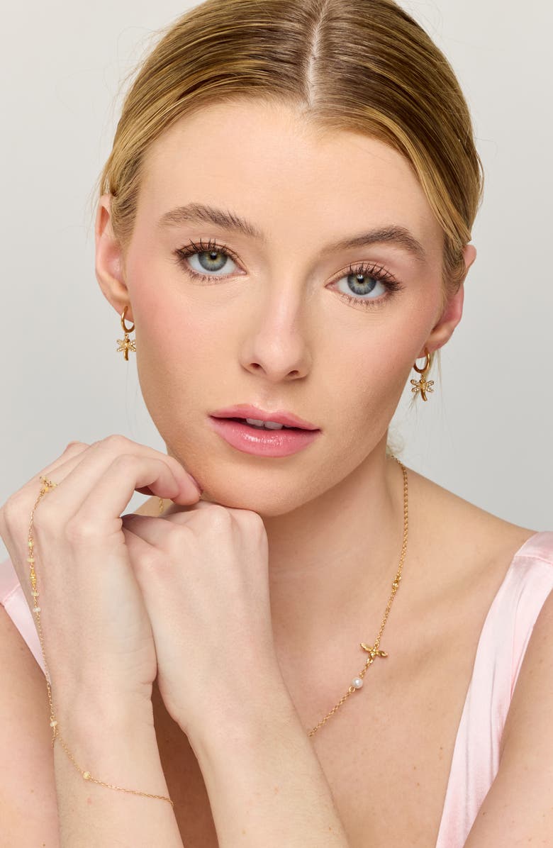 LA MENO Skimmer Shine Hoop Earrings, Alternate, color, Gold