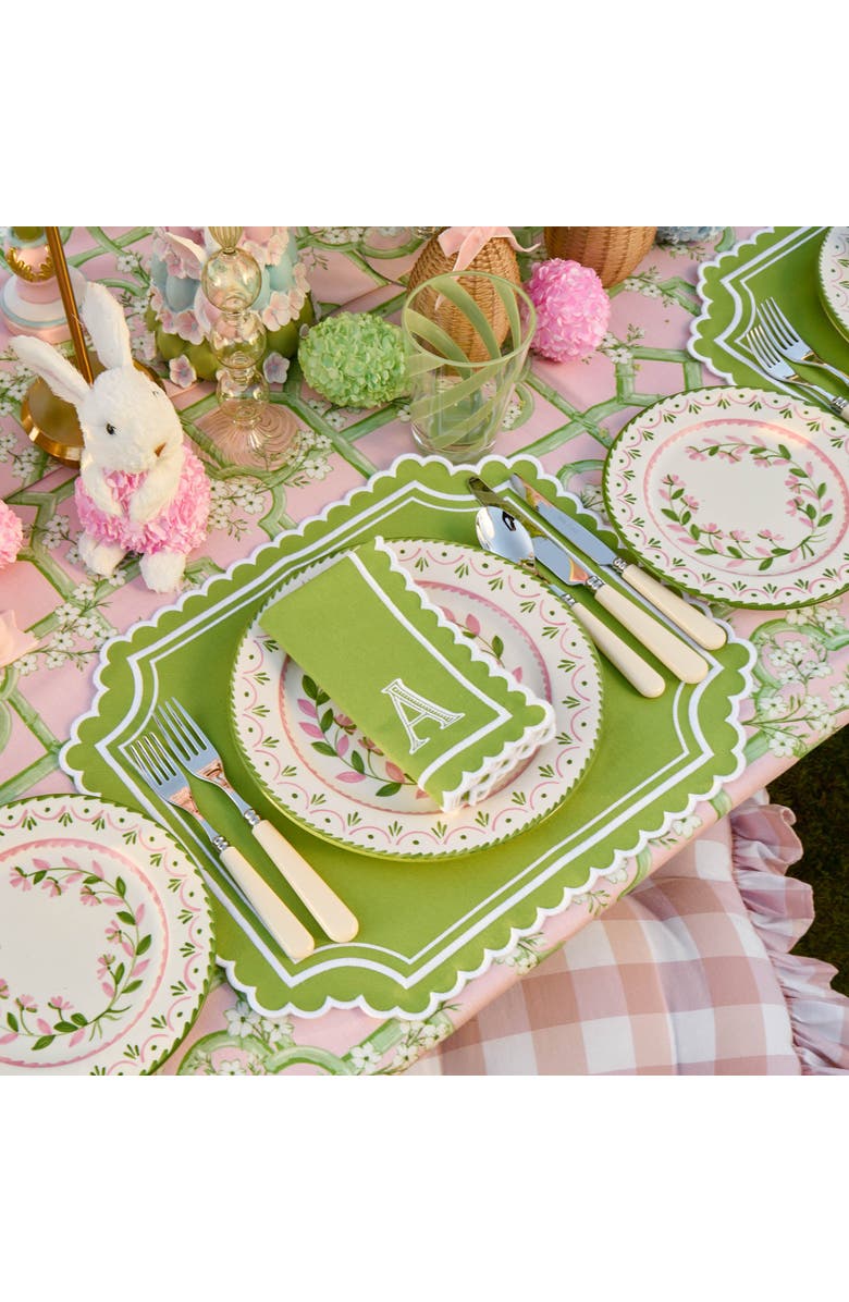 Mrs. Alice Green & Pink Josephine Garland Starter Plate, Alternate, color, 