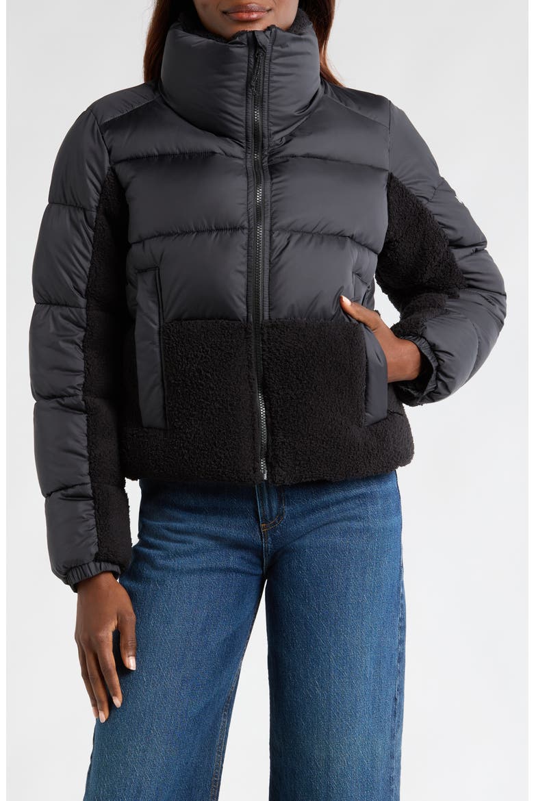 Leadbetter Point™ II Hybrid Crop Puffer Jacket, Alternate, color, BLACK