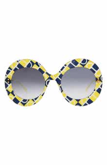 53mm Gradient Round Sunglasses