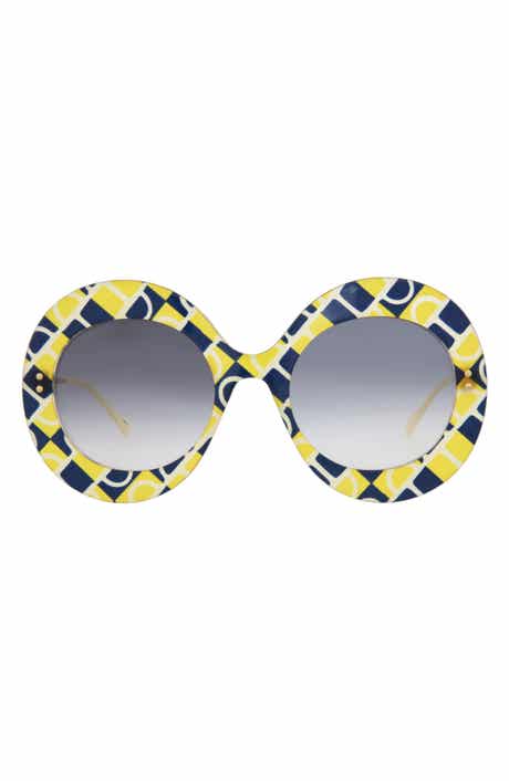 53mm Gradient Round Sunglasses