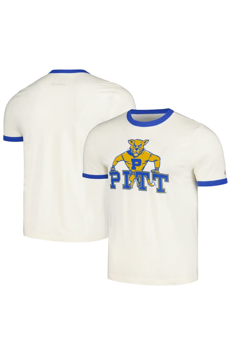 HOMEFIELD Men's Homefield Cream Pitt Panthers Ringer T-Shirt, Alternate, color, Cream