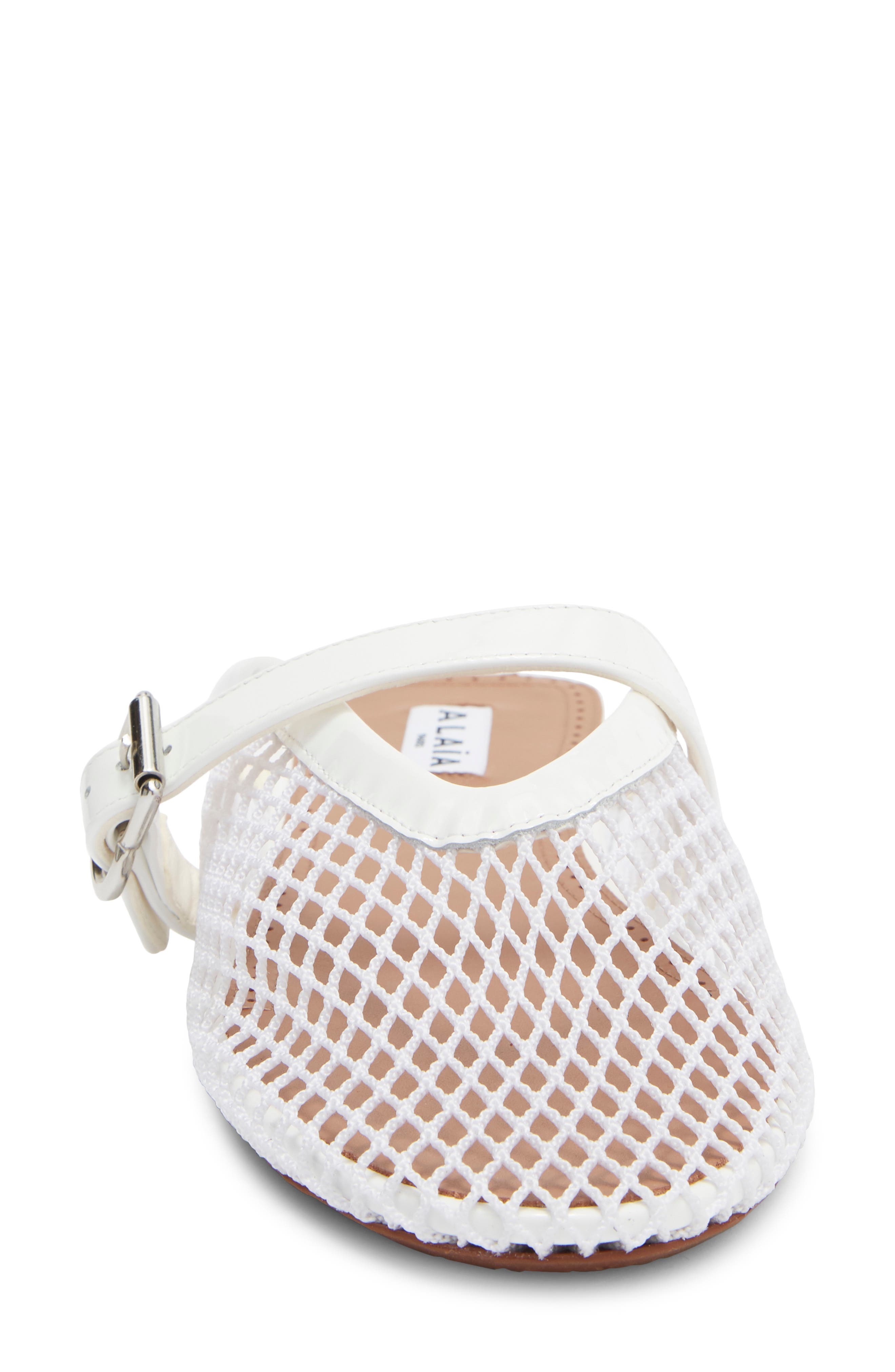 Mesh Mary Jane Mule, Alternate, color, BLANC OPTIQUE