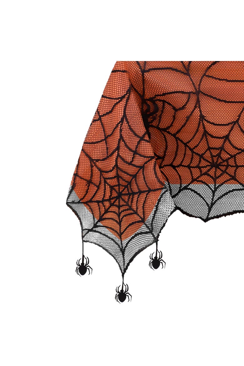 Threadmade Crawling Halloween Spider Lace Lined Tablecloth | Nordstrom