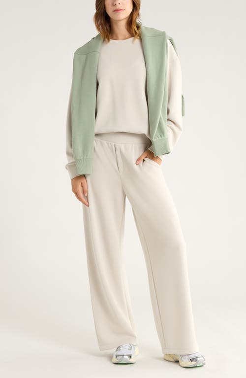 Zella Ultrasoft Knit High Waist Straight Leg Pants In Neutral