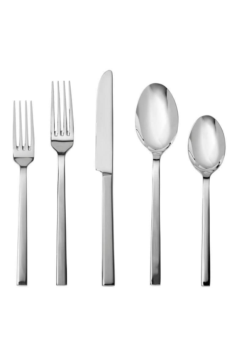 Viggo 20-Piece Flatware Set, Main, color, SILVER