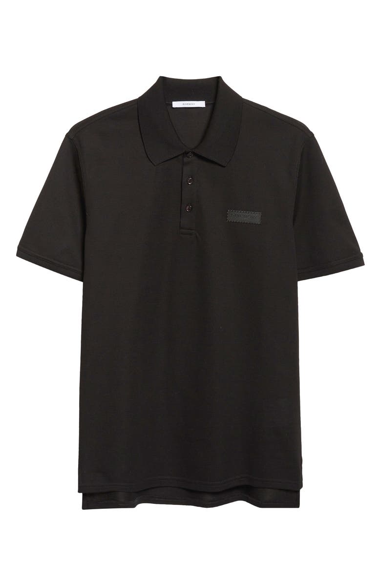 Givenchy Regular Fit Logo Patch Cotton Piqué Polo, Alternate, color, Black