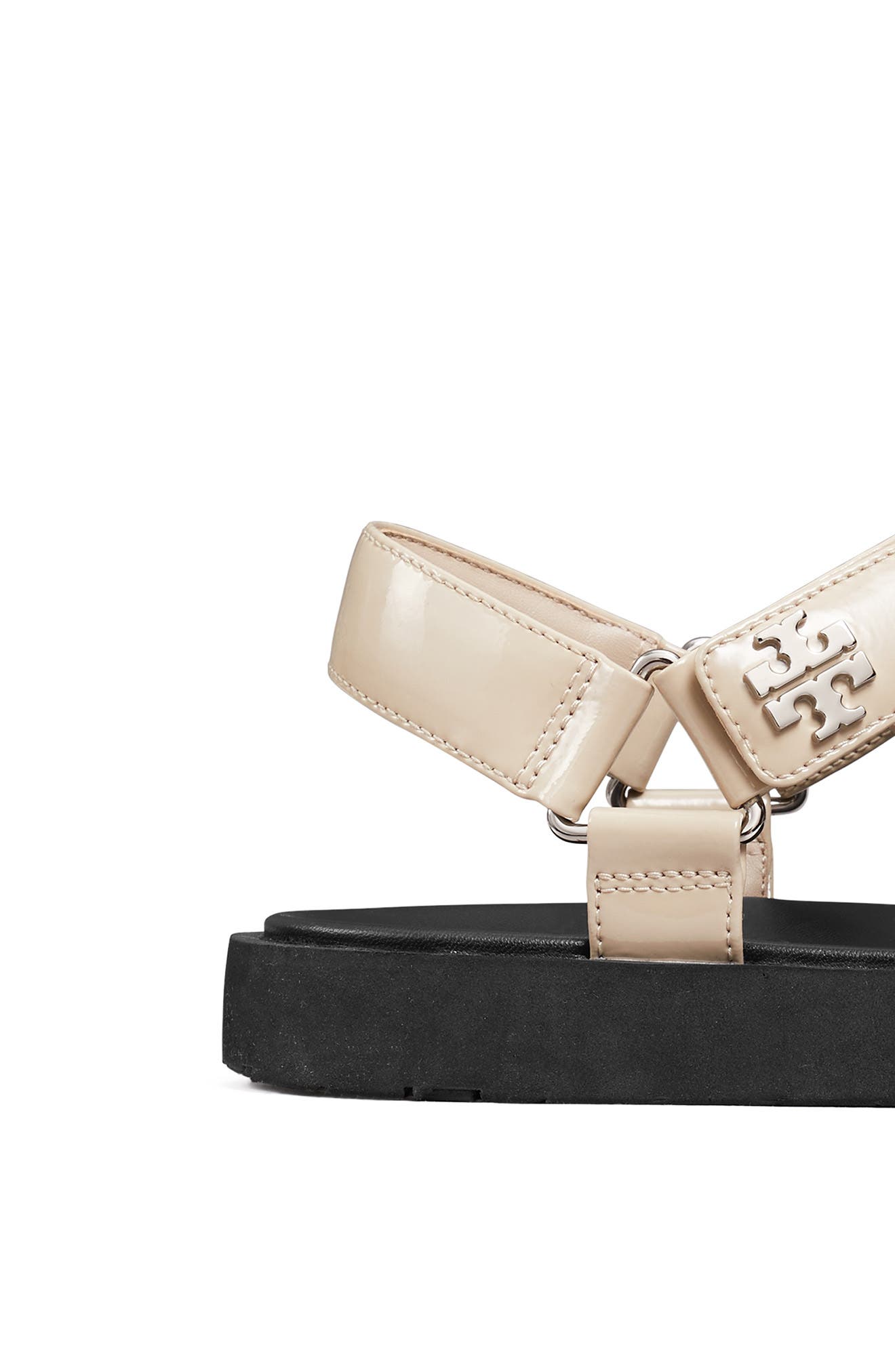 Kira Ankle Strap Sandal, Alternate, color, STONE GRAY / BLACK / SILVER