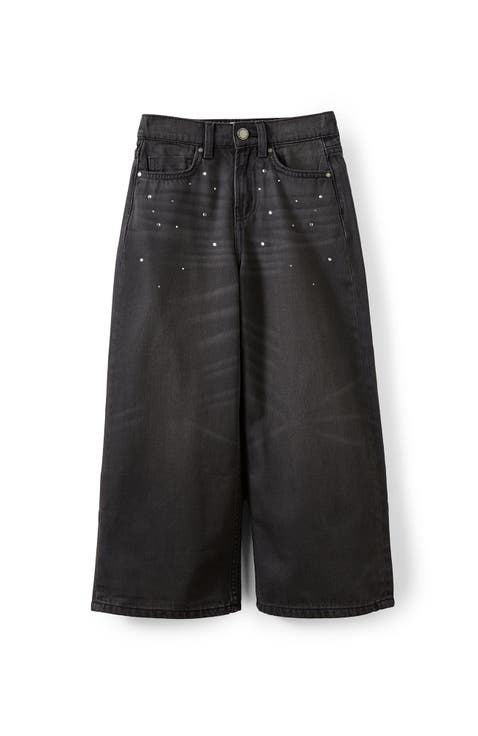 Kid&#39;s Embellished Super Wide Denim Jean