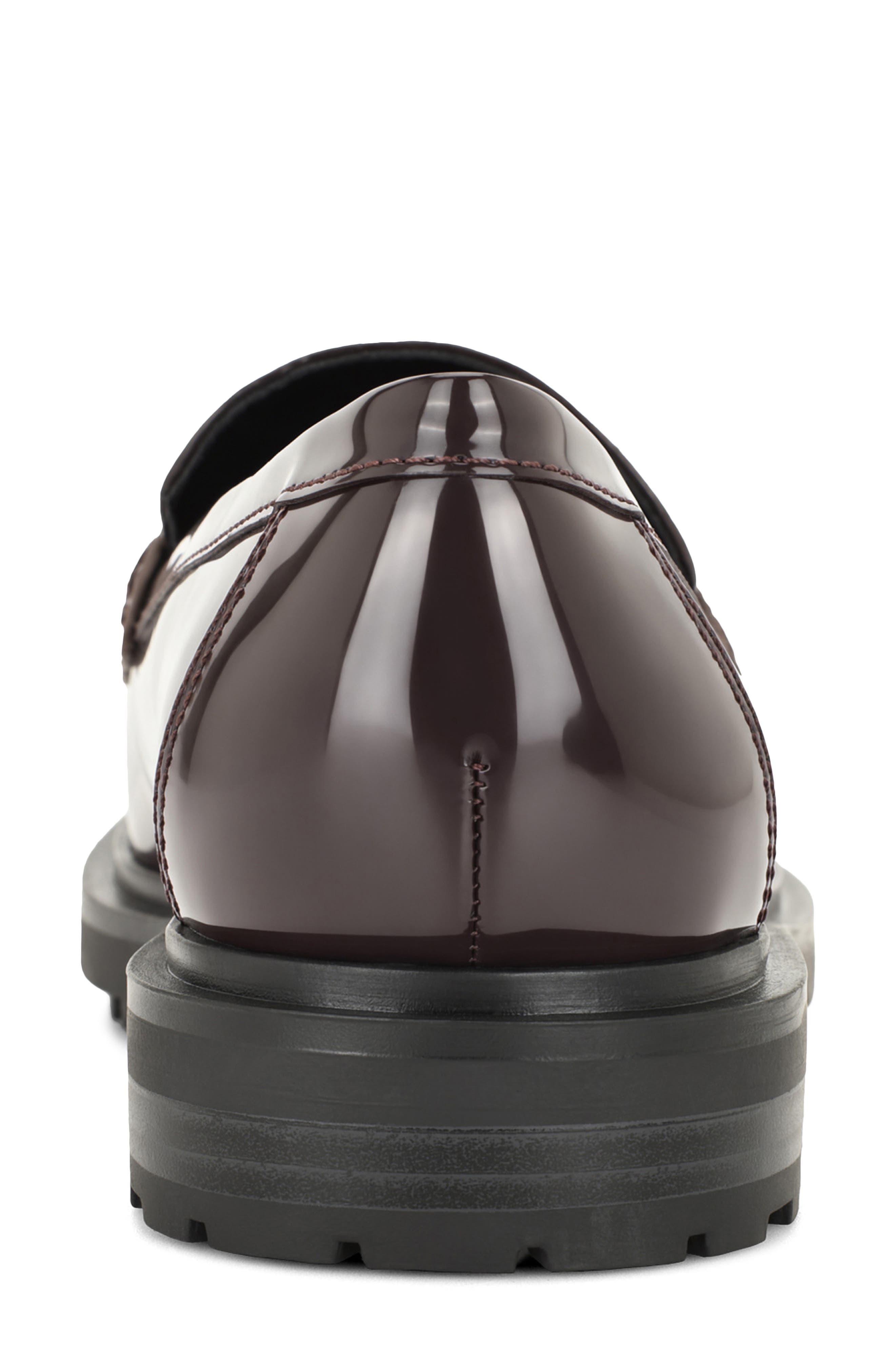 Teven Faux Leather Loafer, Alternate, color, DARK RED