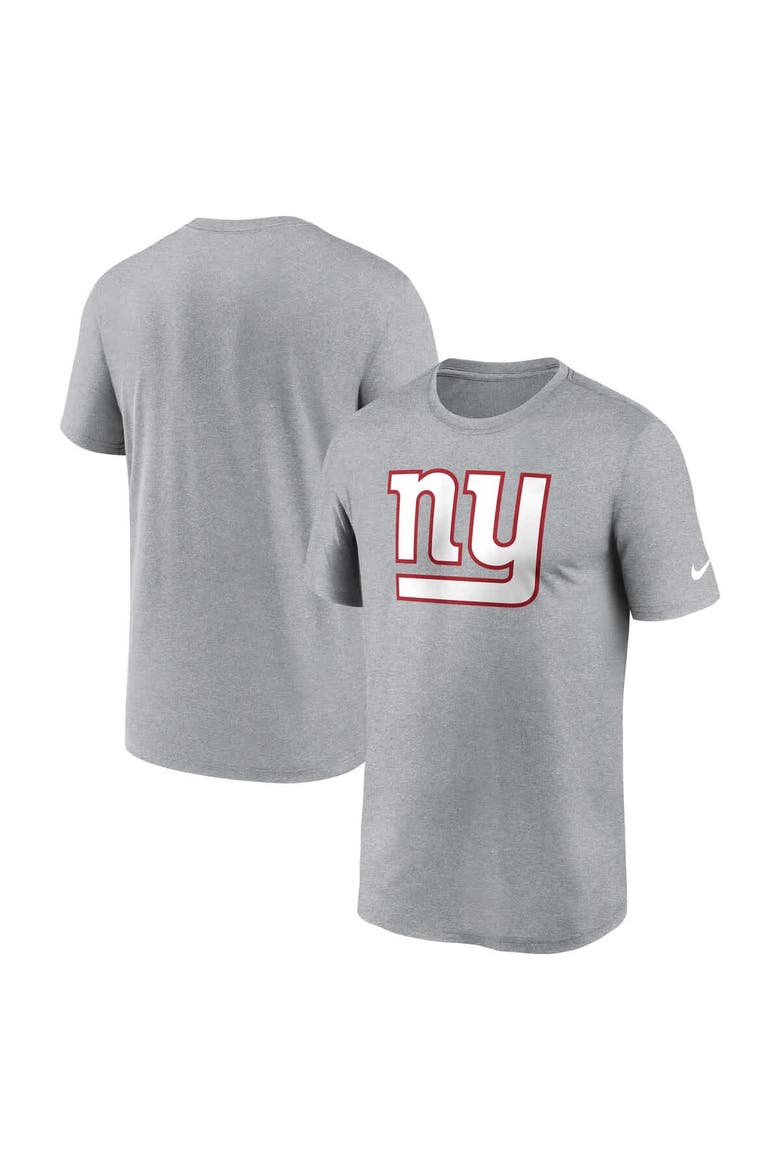 Men's Nike Heather Charcoal New York Giants Primetime Legend Logo Performance T-Shirt, Main, color, Heather Charcoal