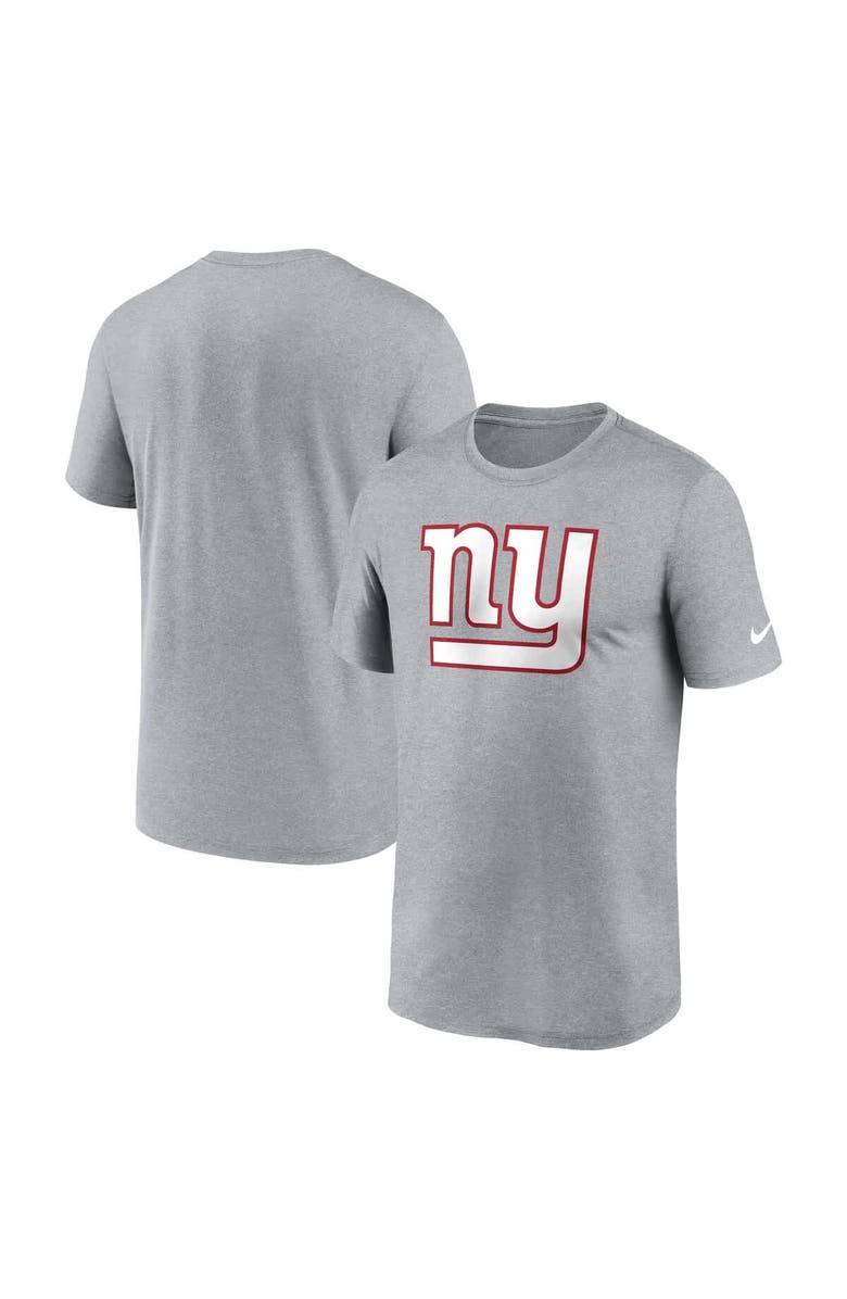 Nike Men's Nike Heather Charcoal New York Giants Primetime Legend Logo Performance T-Shirt, Main, color, Heather Charcoal