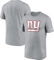 Nike Men's Nike Heather Charcoal New York Giants Primetime Legend Logo Performance T-Shirt