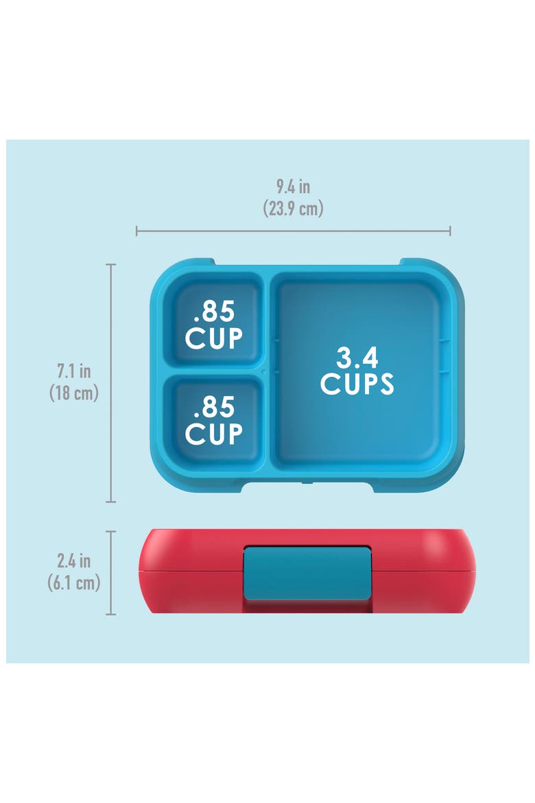 Pop Lunch Box - Coral/Teal, Alternate, color, RED TURQUOISE