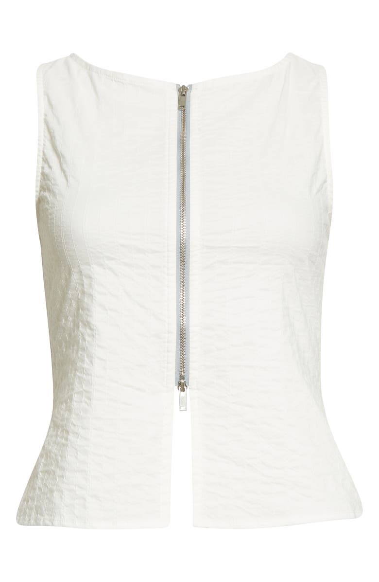 Paloma Wool Folch Stretch Cotton Zip Top, Alternate, color,