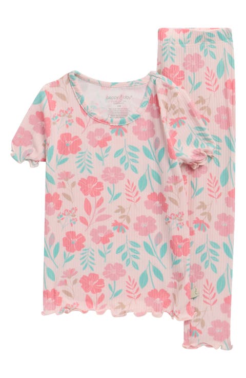 Two-Piece Rib Lettuce Edge Pajamas