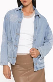 Petal & Pup Mora Embroidered Denim Shacket