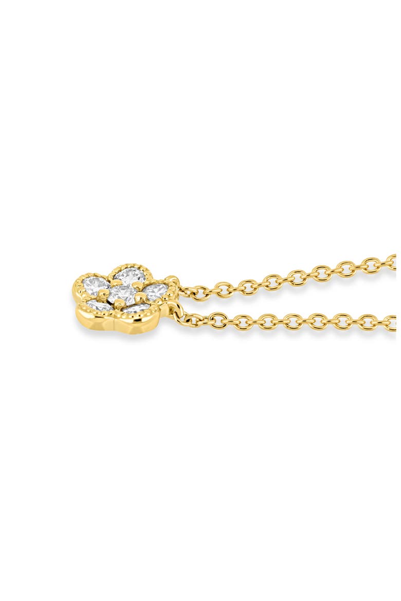 18K Gold Icon Diamond Flower Pendant Necklace (Online Trunk Show), Alternate, color, 18K YELLOW GOLD