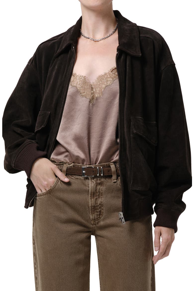 Vivienne Suede Jacket, Alternate, color, CHOCOLATE BROWN