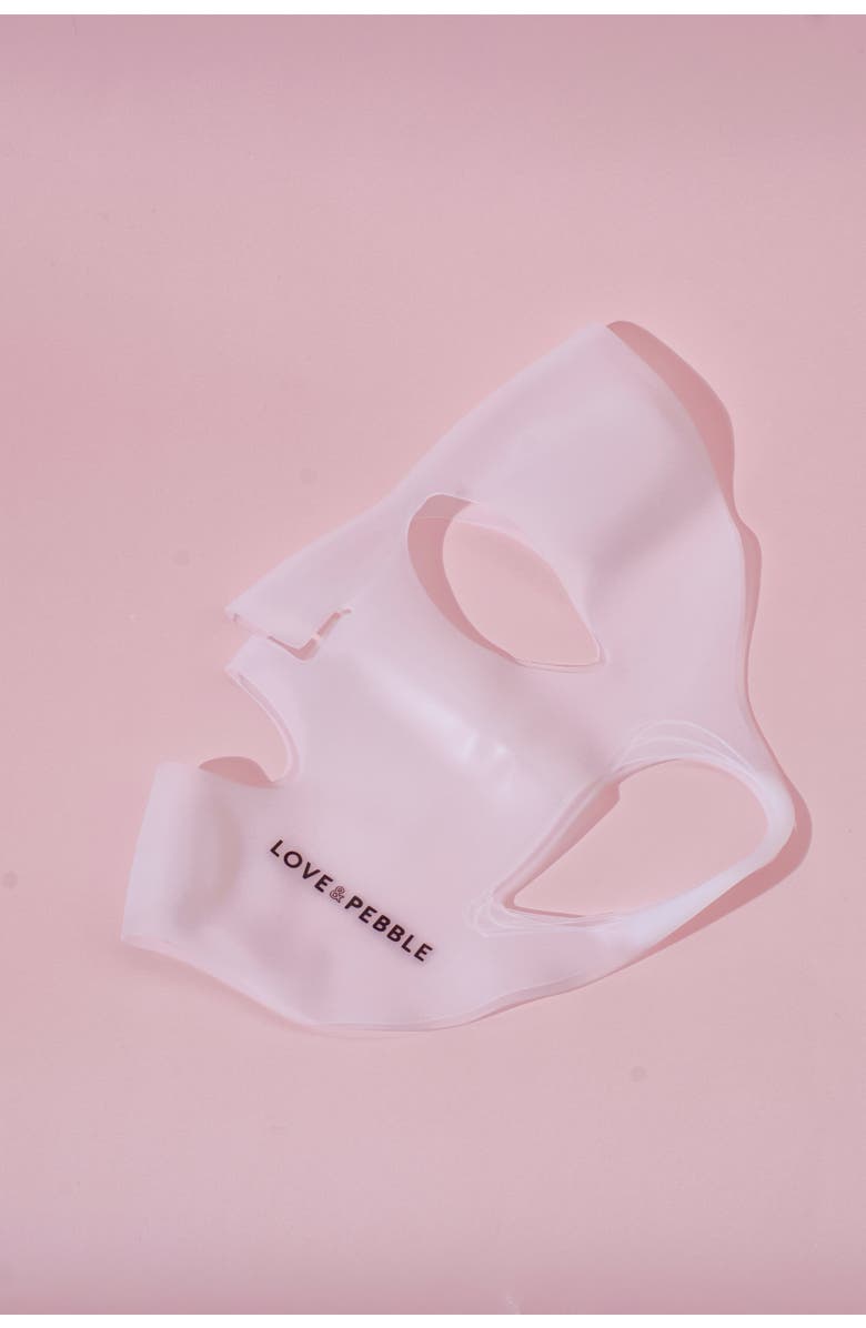 Love and pebble Silicone Reusable Face Mask, Alternate, color, White