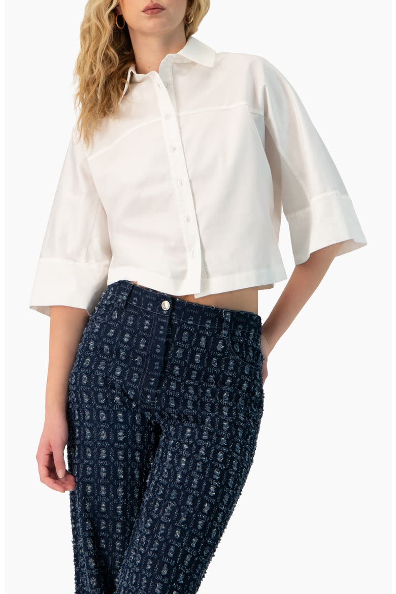 Dolman Sleeve Wide Shirt, Main, color, White
