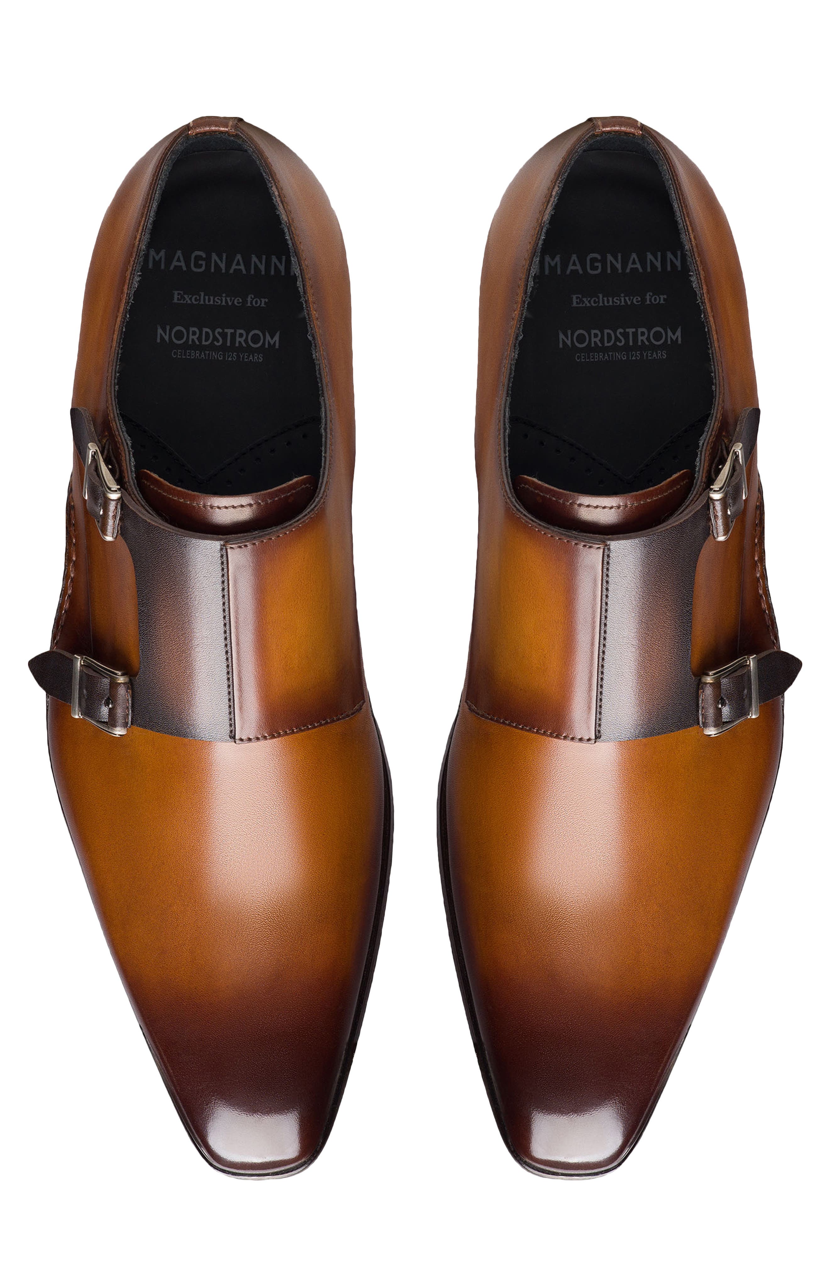 Lloyd 1901 Double Monk Strap Shoe, Alternate, color, CUERO/ BROWN