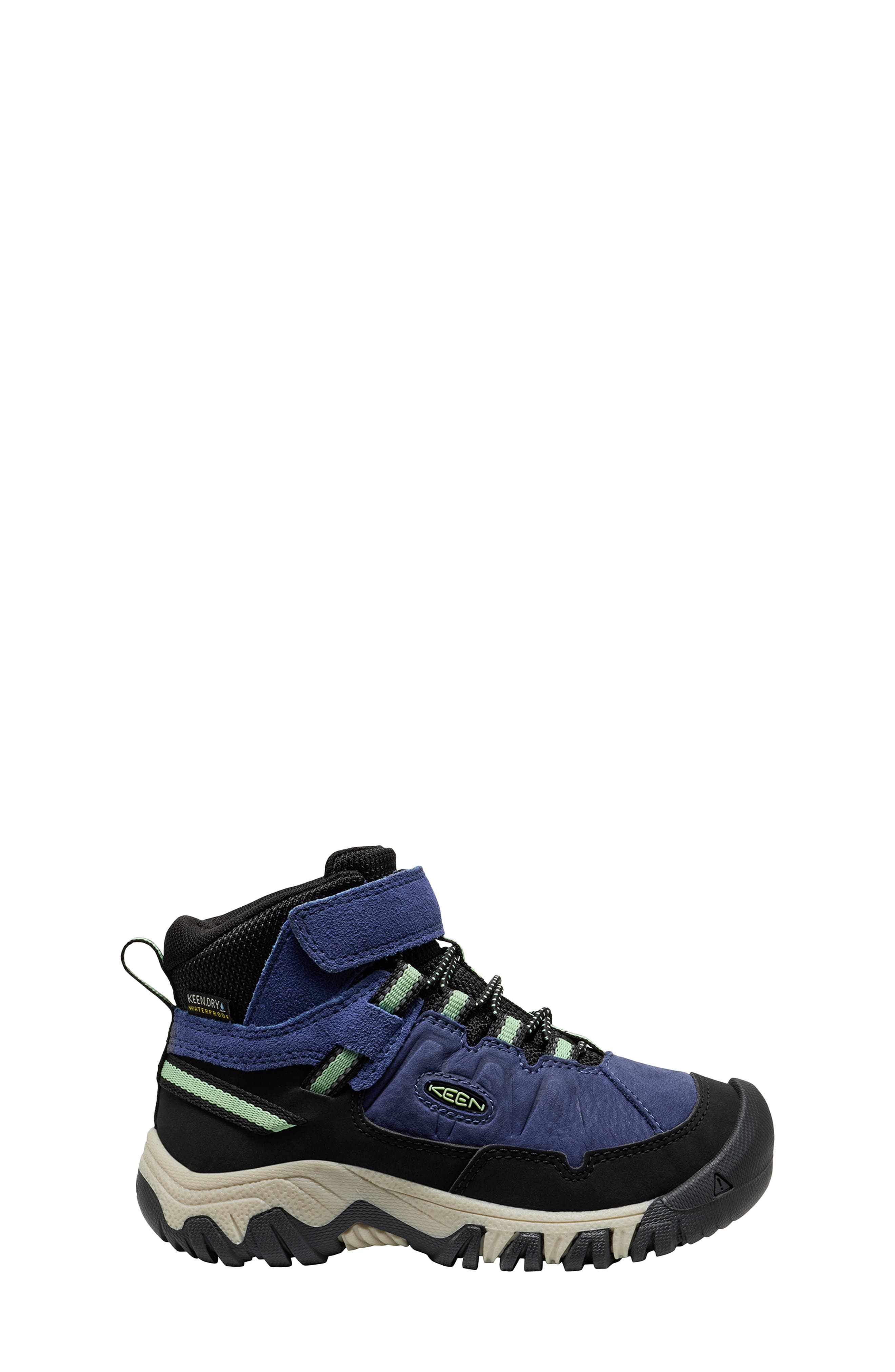 Kids' Targhee IV Mid Waterproof Hiking Shoe, Alternate, color, SKIPPER BLUE/ HEMLOCK