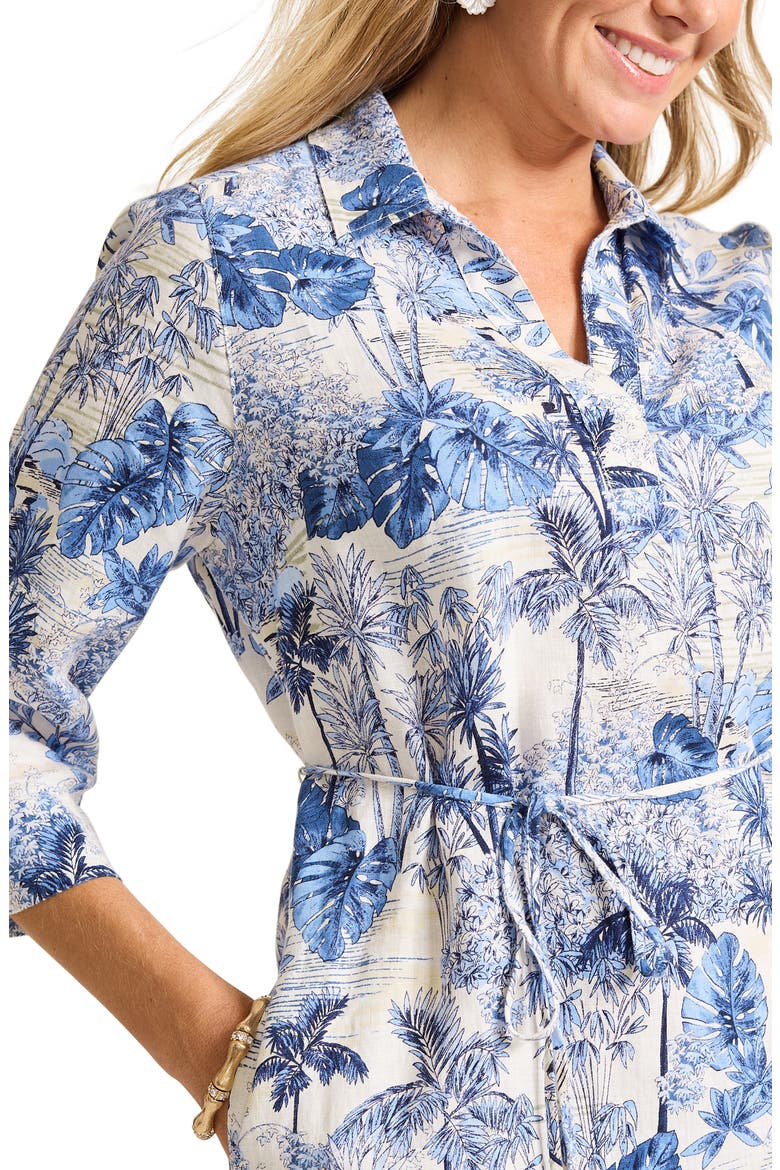 Botanical Breeze Shift Dress, Alternate, color, COCONUT