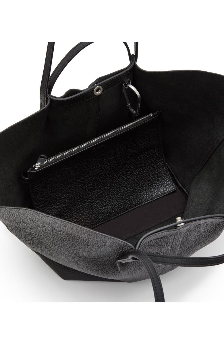 AllSaints Odette East/West Leather Tote, Alternate, color,