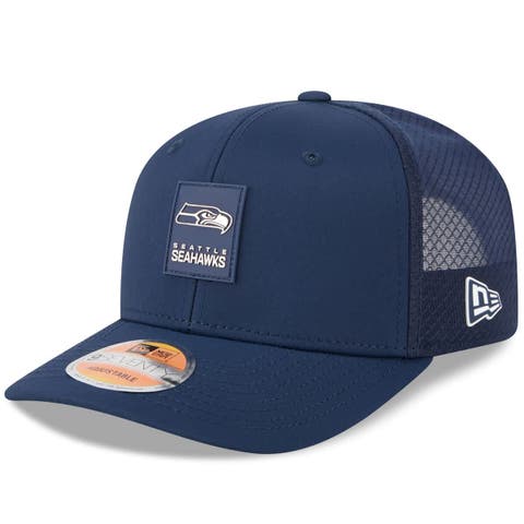 Men's New Era College Navy Seattle Seahawks 2025 Sideline  9SEVENTY Trucker Adjustable Hat