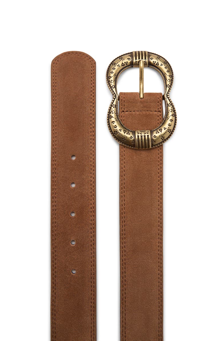MANGO Leather Belt, Alternate, color, 