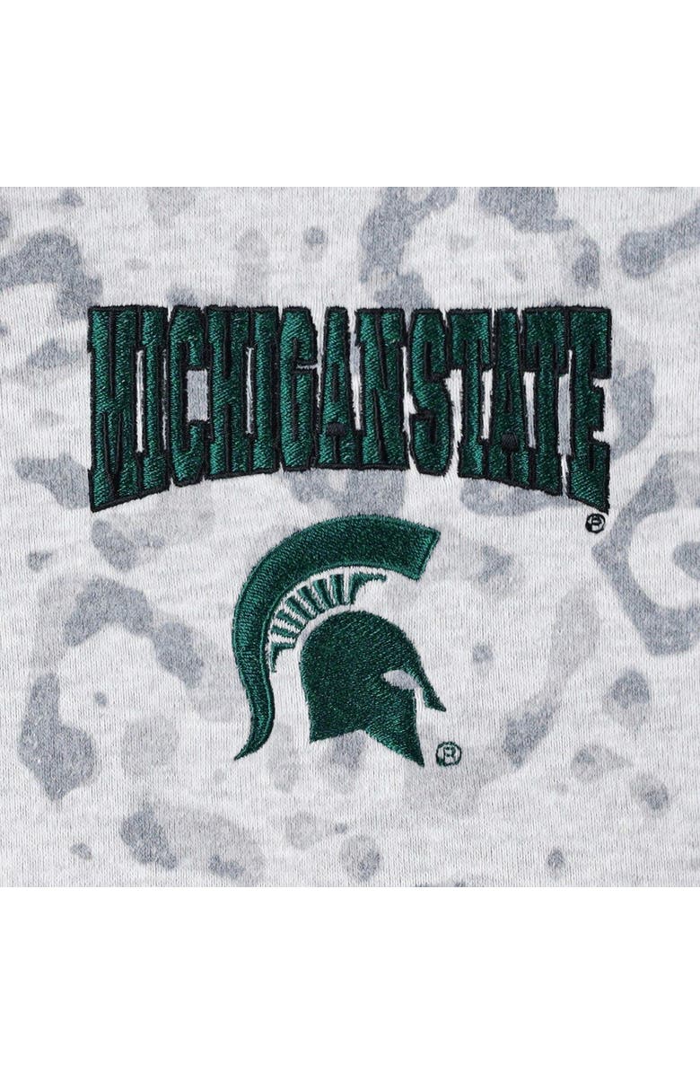 GAMEDAY COUTURE Women's Gameday Couture Heather Gray Michigan State Spartans Leopard Quarter-Zip Sweatshirt, Alternate, color, Heather Gray